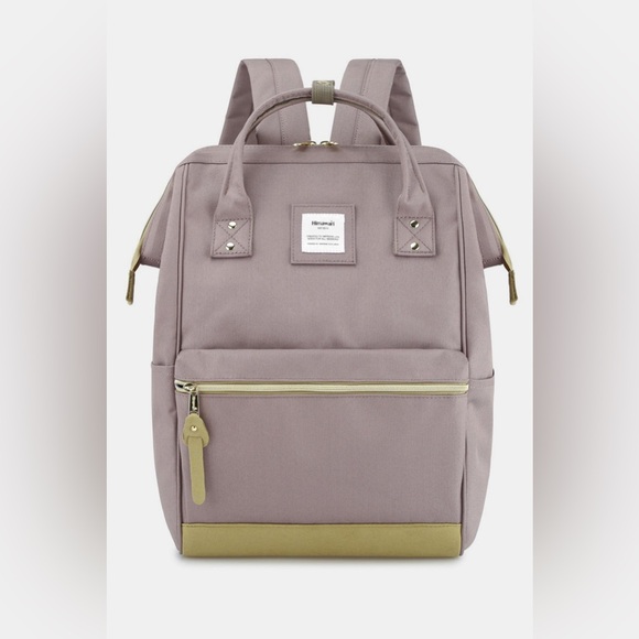 Himawari Contrast Waterproof Canvas Backpack Bag with Side Pockets - Picture 10 of 13